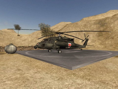 Desert Combat Fahrzeuge UH-60Q-Medevac
